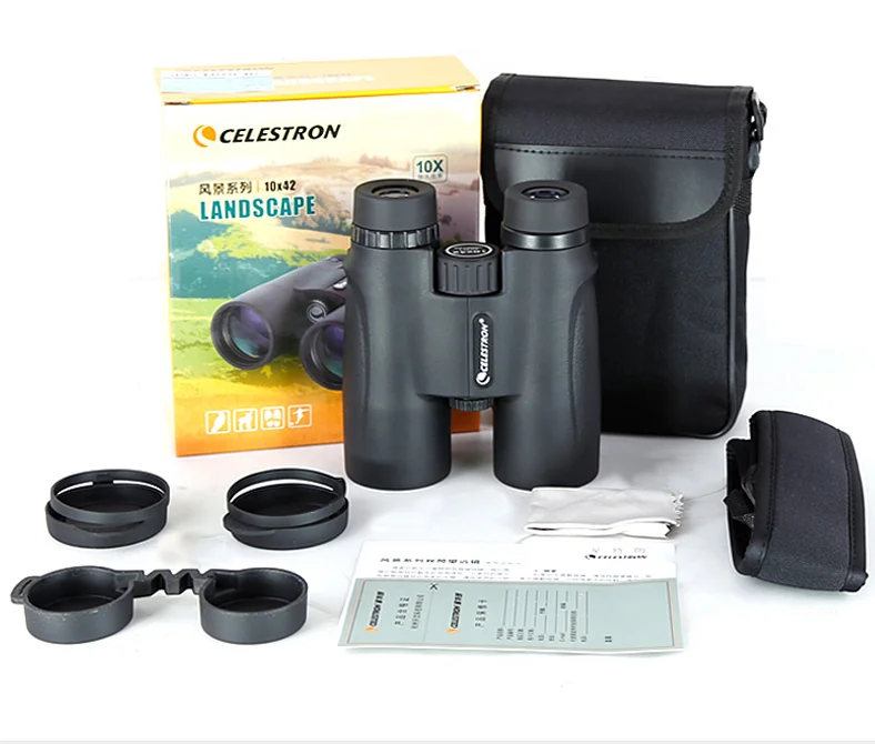 Paisaje de Celestron 10X42 telescopio бинокулярный alto nivel профессиональный HD портативный tiempo de viaje espectadores визуальный