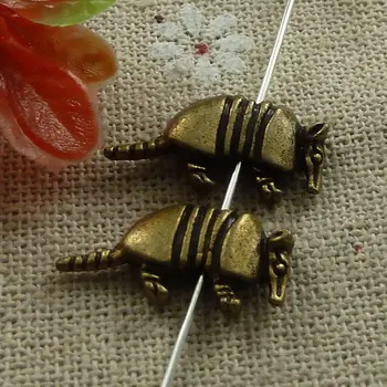 

150 pieces bronze plated armadillo spacers 20x10mm #1057