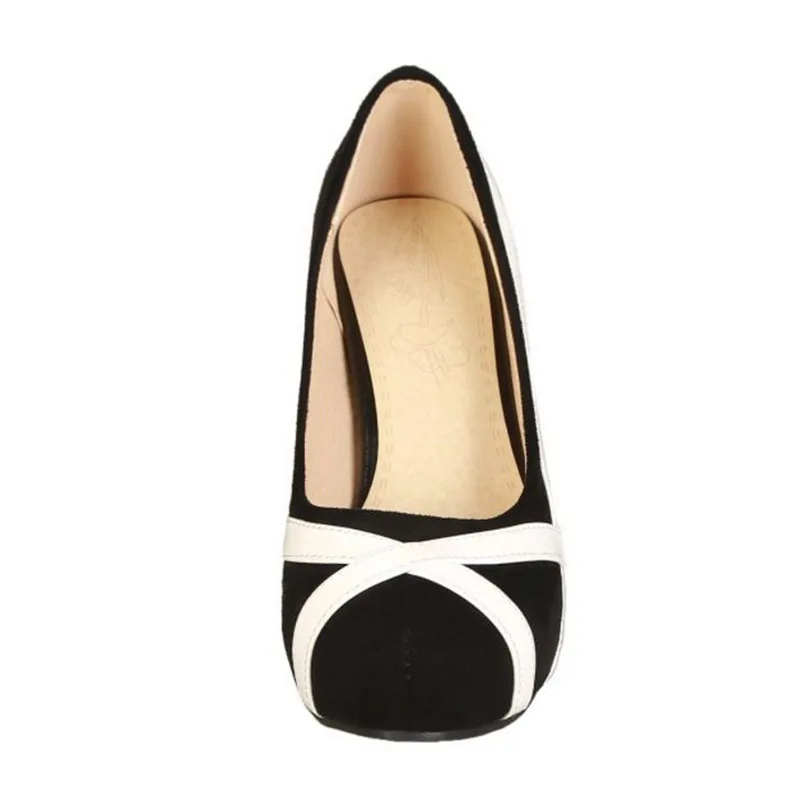 Taoffen Women Plus Size 33-46 Party Mixed Colors Pumps Sexy Black Super High Heel Shoes Women Office Ladies Wedding Pumps