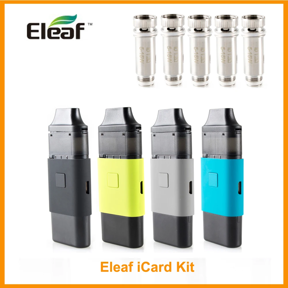 

RU/USA Warehouse Original Eleaf iCard kit with 650mAh Built in Battery 2ml Cartridge And ID 1.2ohm coil Dual-purpose Cover E-Cig