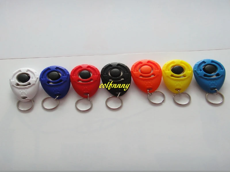 100pcs/lot ping Dog Pet Clicker Dog click Training Trainers With Key Chain Pets Trainer Supplies