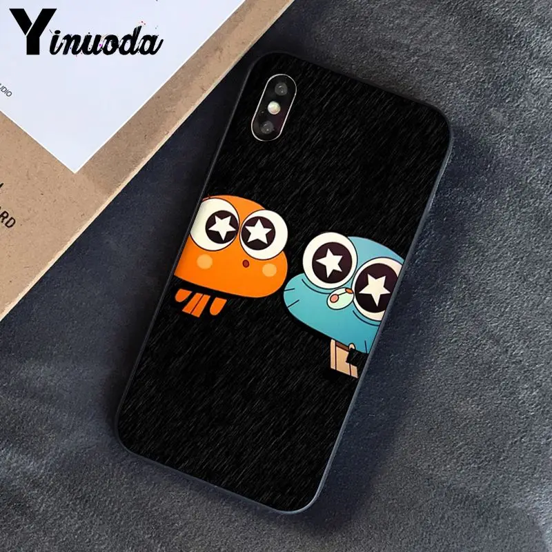 Yinuoda удивительный мир Gumball gumball новое поступление черный чехол для телефона iPhone 8 7 6 6S 6Plus 5 5S SE XR X XS MAX Coque - Цвет: A11