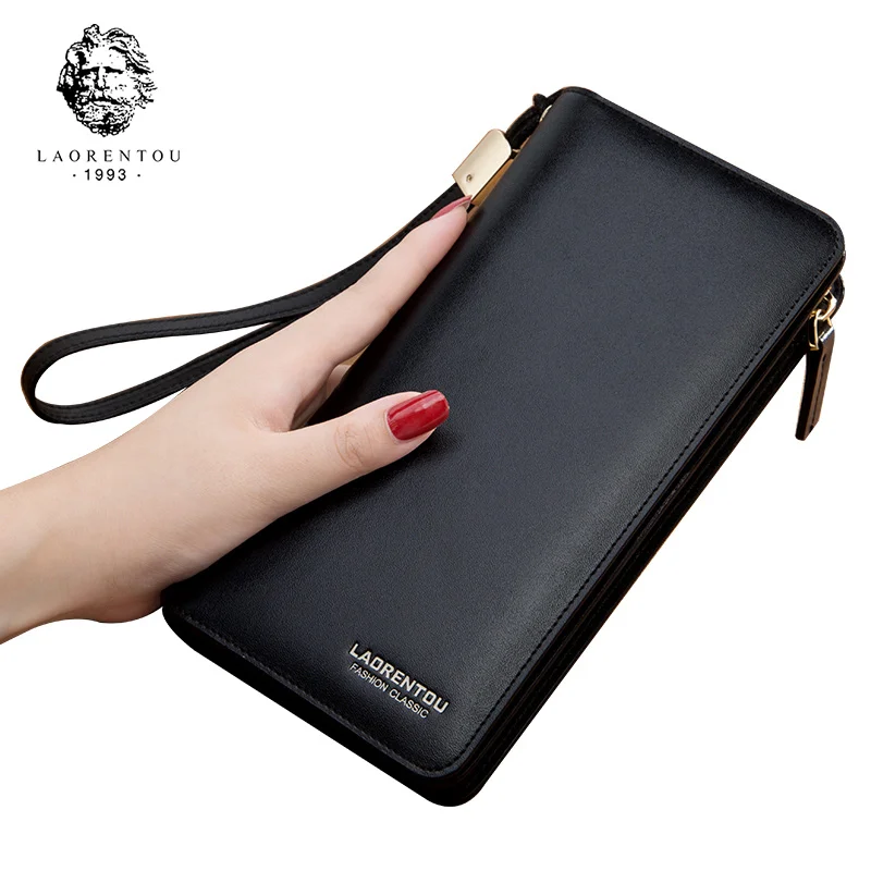 

LAORENTOU Women Wallets Leather Purse Long Wallet for Female Lady Brand Large Capacity Card Holder Zipper Wallet Casual Purse
