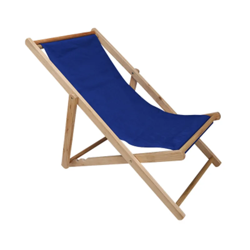30% A открытый складной пляжный стул из твердой древесины+ Оксфорд парусиновый стул откидной портативный стул рыбалки регулируемый деревянный диван - Цвет: Синий