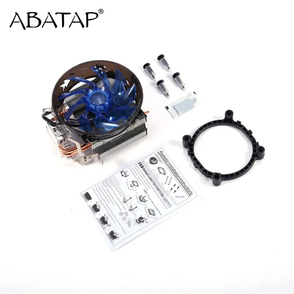 

CPU Cooler Pure Copper Double Heat Pipe CPU Radiator Brass Tower CPU Fan Cooling System for INTEL 775/1155/1156/1151/1150/1366