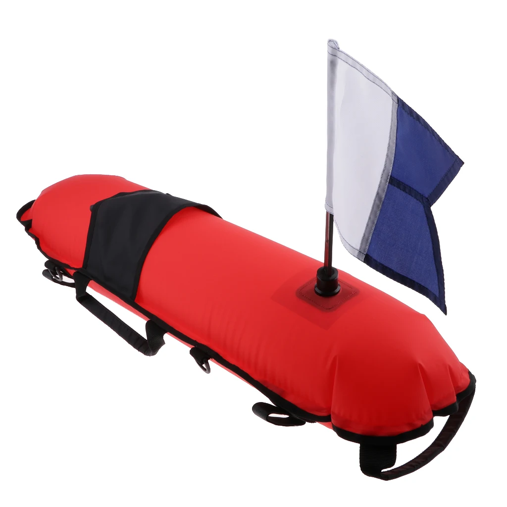 Pro Inflatable Scuba Diving Buoy Floater & Dive Flag for Freediving Spearfishing Snorkeling Safety Marker Marking Equipment