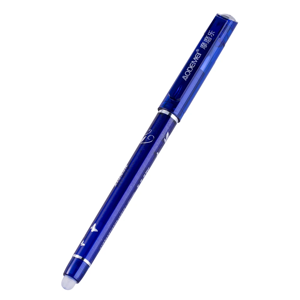 0,5 мм стираемая синяя ручка/черные чернила заправка Волшебная шариковая ручка офисные принадлежности для экзамена студентов запчасти, унисекс - Цвет: Blue