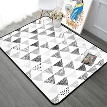 100X150 см в скандинавском стиле серый геометрический Коврик для гостиной Детская спальня розовые серые прямоугольные ковры детский коврик для игр