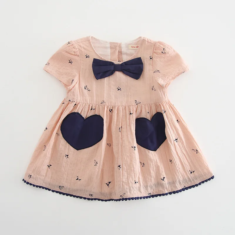 Детская одежда для девочек Новинка, летнее платье для девочек детское платье с короткими рукавами летнее платье - Цвет: Хаки