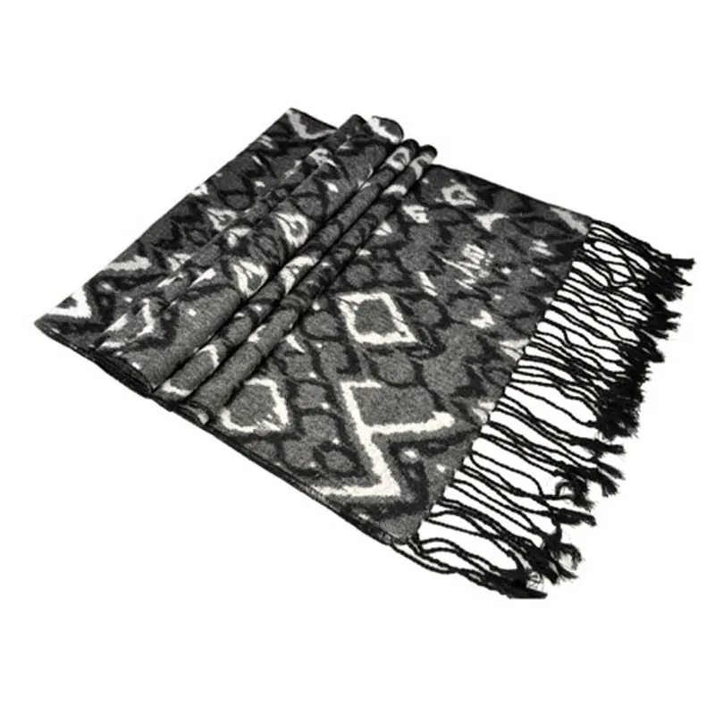 Классический шарф для мужчин шейный шарф геометрический узор толстый узел зимние шарфы шарф ожерелье echarpe Мужские аксессуары, NL-1833