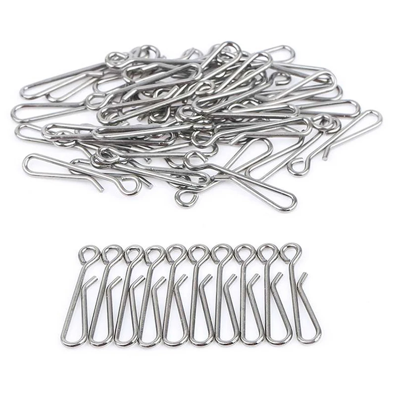 50 Pcs Hanging Snap Fishing Swivel Barrel Tackle Gear Connector huismerk kopen in de aanbieding