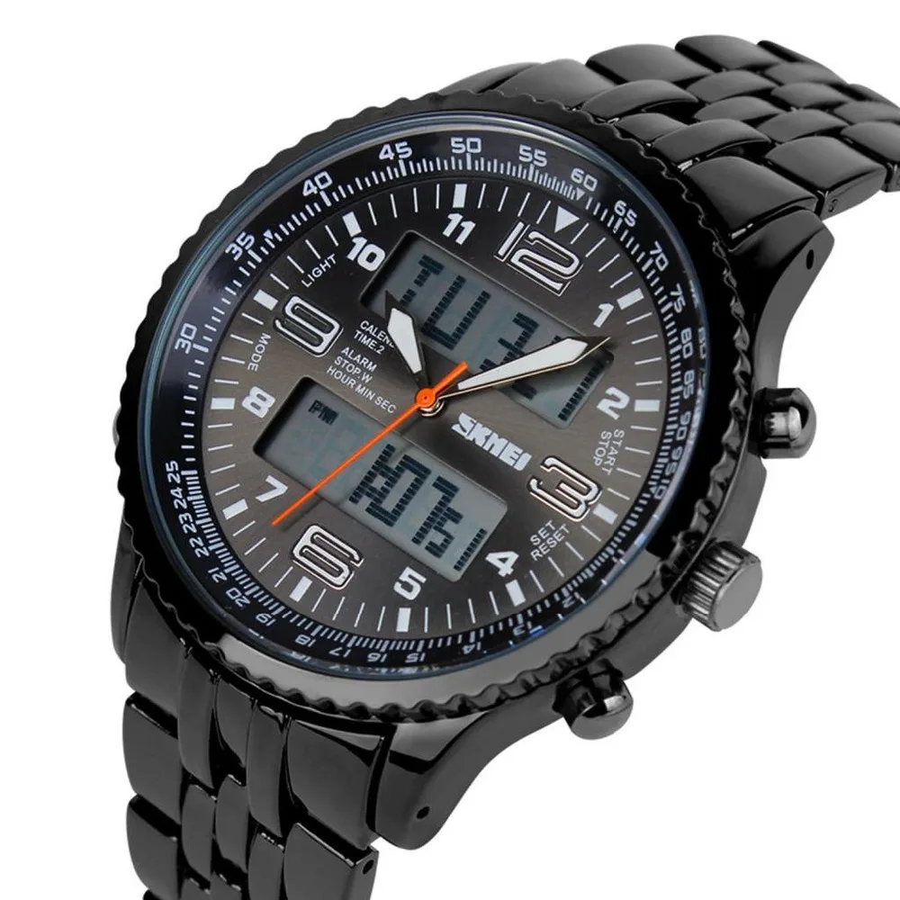 2018 Hot Skmei LED Digital Watches Men luxury Brand Military Quartz Watch relogio masculino Full Stainless Steel Men Wristwatch 2018 Hot Skmei LED Digital Watches Men luxury Brand Military Quartz Watch relogio masculino Full Stainless Steel Men Wristwatch