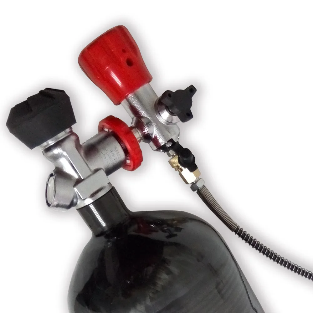 New Style Air Cylinder Valve 30Mpa with Big Pressure Gauge for SCBA /PCP Air Gun/Paintball Tank/ and filling station-K