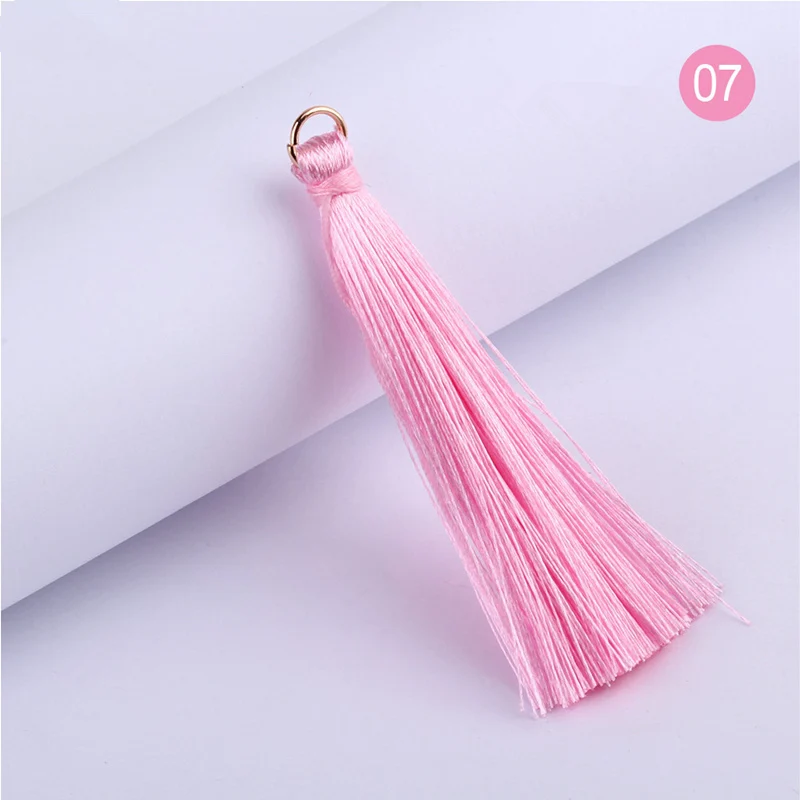 30 шт 6,5 см модная полиэфирная кисточка DIY ювелирные украшения для штор одежды декоративные аксессуары цепочки для ключей Сумочка Подвеска для изготовления кисточек - Цвет: Pink