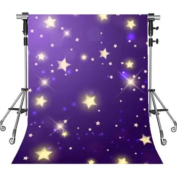

MTMETY Purple Starry Sky photograph Background Glittering Stars backdrop for Baby Shower Party Birthday photo studio shoot