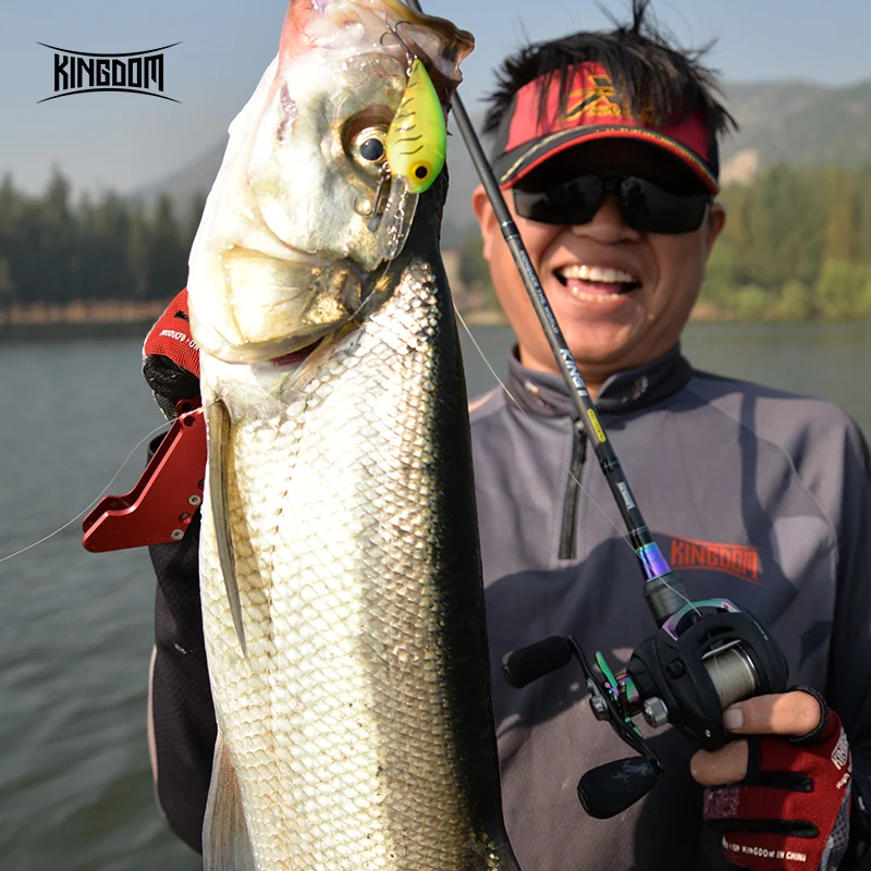 Reino pesca Baitcasting carrete sistema de freno magnético agua salada 6 KG Max Drag 10 + 1BB alta velocidad relación de engranaje 6,4: 1 carrete de pesca