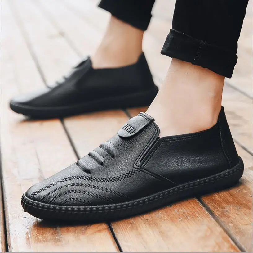 

men shoes Artificial Leather Flat Mens designer shoes Slip-on Moccasins Driving Shoes Shoes Black Brown zapatillas hombre CS651