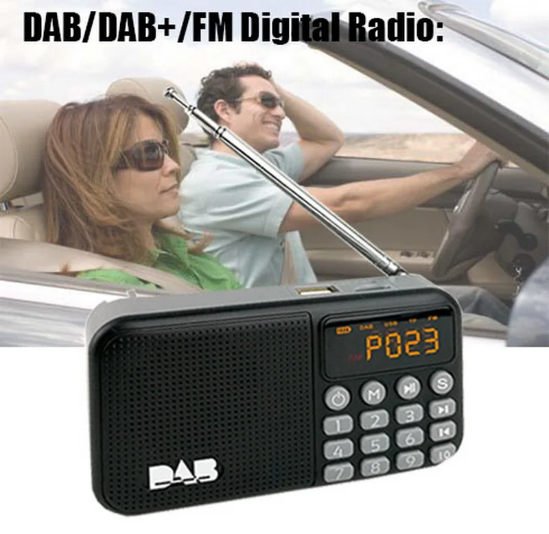 TF карта U диск MP3 музыкальный плеер мини DAB/DAB+ 3 Вт Портативный fm-приемник Bluetooth BT 4,0 динамик цифровое радио