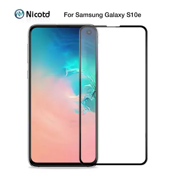 Перейти на Алиэкспресс и купить Закаленное стекло Nicotd для Samsung Galaxy S10e J4 Plus J6 J8 A6 A8 A7 2018 Защитная пленка для экрана M20 M30 A30 A50