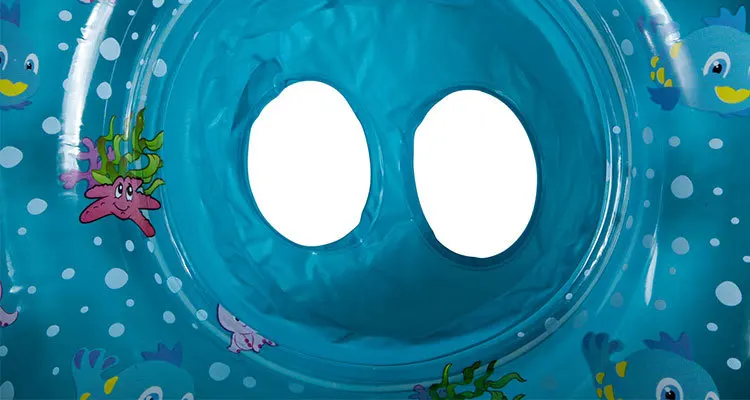 Inflatable baby swimming neck ring mother child swim circle double swim float seat