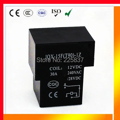 Реле JQX 15F T90 (10 шт./лот) высококачественное реле PWR SPDT rele PCB постоянного тока 12 В 30 А 5