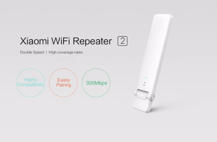 Xiaomi Mi portable wireless amplifier Repeater 2 Wireless Router Signal Expander Amplifier 11N 300Mbps