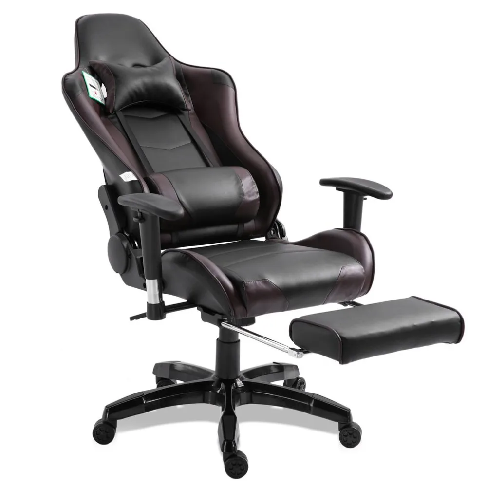  Ergonomic Reclining Racing Chair With Armrest Comfortable Executive Computer Chair Revolving Gaming