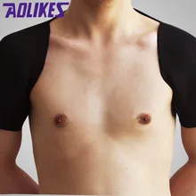 AOLIKES высокий эластичный корсет для коррекции плеч баскетбол рукав безопасности спортивные травмы гвардии Корректор осанки накладка на заднюю панель