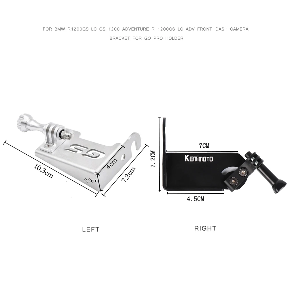 Для BMW R1200GS LC ADV для камеры GoPro Dash передний левый кронштейн 1200 GS R 2013 2014 2015 2016