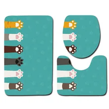 Мультфильм серии Ванная комната туалет Коврики супер мягкой замши всасывания Ванная комната Ковры Нескользящие водопоглощение Для ванной ковры и Коврики S
