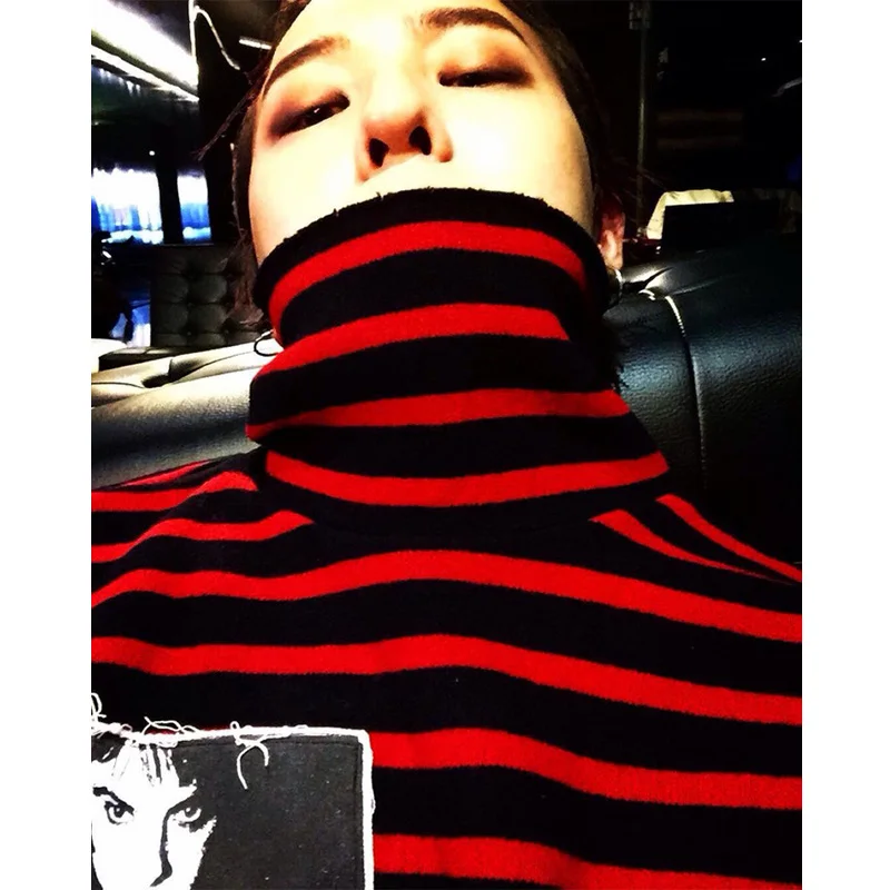 Kpop BIGBANG GD G дракон тот же пуловер толстовка унисекс красный свитер толстовки с длинным рукавом