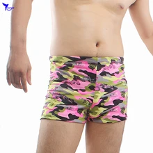 Мужские эластичные шорты-боксеры с принтом, мягкие быстросохнущие шорты для серфинга, пляжный костюм, плавки, купальный костюм для мужчин, sunga praia