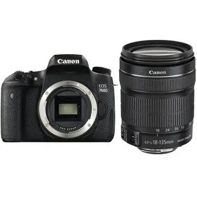 Canon 760d Rebel T6s DSLR Камера-24.2 Мп-1080 P видео-с переменным углом сенсорный Wi-Fi и EF S 18-135 мм