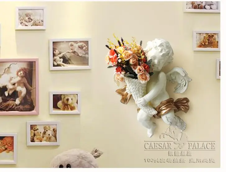 

Angel hanging vases, flower basket suit flower arranging wall act the role ofing household porch wall decoration