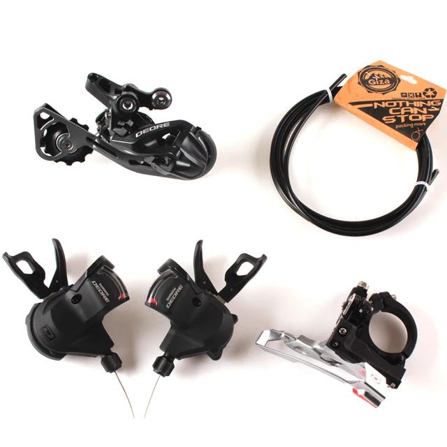 SHIMANO DEORE M610 trigger shifter & front derailleur & rear derailleur & GIZA shift cable for