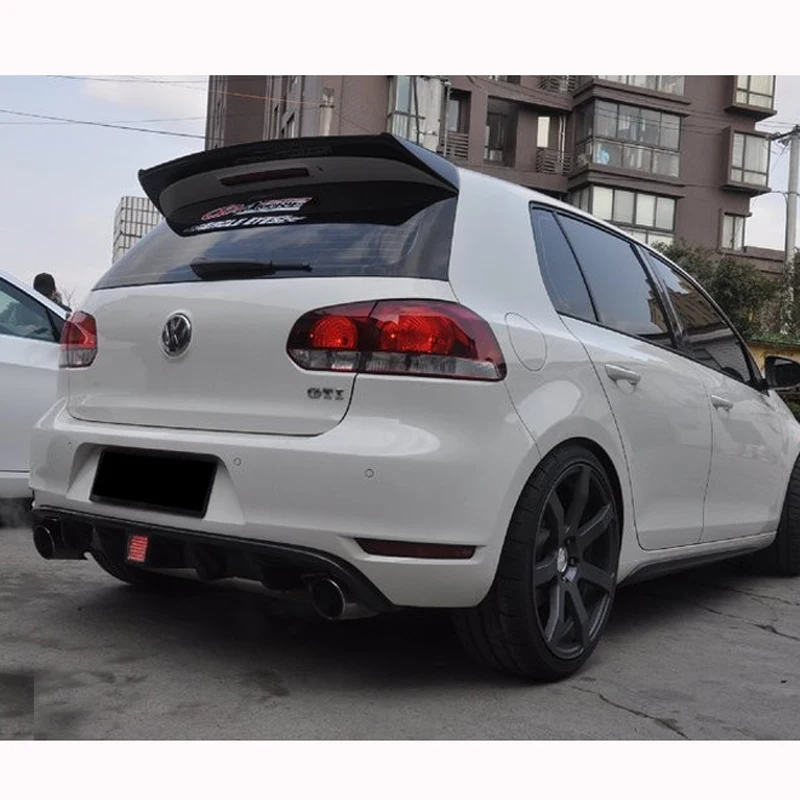 O Style Carbon Fiber Rear Trunk Roof Spoiler Wing Use For Volkswagen VW Golf 6 VI MK6 R20 GTI 2010-2013