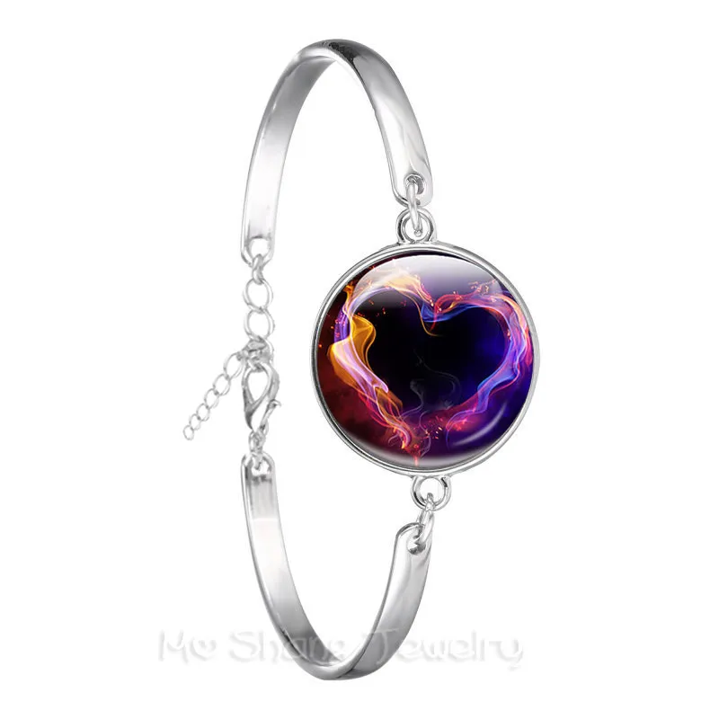 2018 New Fashion Galaxy Bracelet Men Women Universe Outer Space Nebula Charms Silver Plated Bangle Best Gift | Украшения и