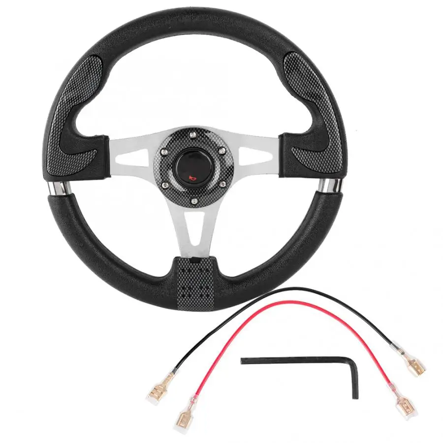 

13in 320mm Universal PU Leather Car Sport Racing Drift Steering Wheel Black volante deportivo Auto Accessorie