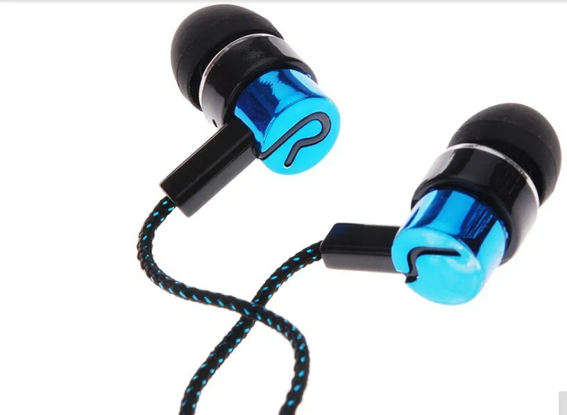 

Earphones Jack Standard Noise Isolating 1.1M Reflective Fiber Cloth Line 3.5mm Stereo In-ear Earphone Earbuds