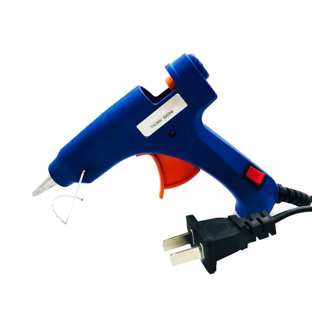 20W hot melt glue gun (with switch) hot melt glue stick 20W Professional Trigger Electric Hot Melt Glue Gun for Hobby kkmoon professional airbrush kit with air compressor dual action hobby spray air brush set nail art paint sprayer with cleaning brush