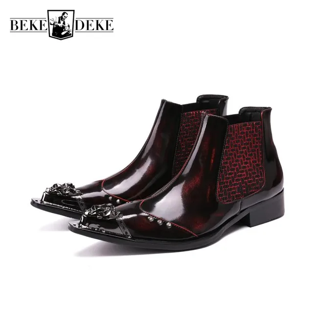 Mens Italian Style Leather Lined Slip On Round Toe Formal Brogue Ankle / Chelsea Boots NB_3344 Mens Italian Style Leather Lined Slip On Round Toe Formal Brogue Ankle / Chelsea Boots NB_3344
