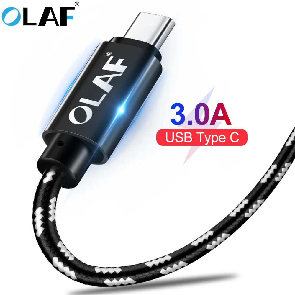 

OLAF USB Type C Cable 3A Fast Charging Type-C USB Cable For Samsung S10 S9 S8 Note 9 8 Huawei Xiaomi mi6 mi mi9 USB C Data Cord