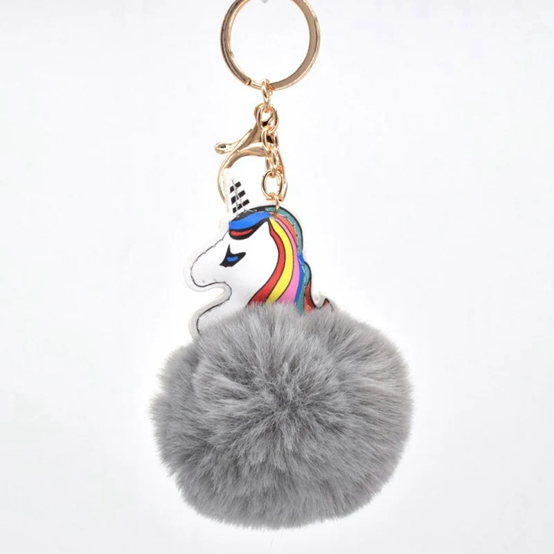 High Quality Anime Horse Toy Cute Metal Unicorn KeyChain Plush Toy Pendant Women Fluffy Fur Pom Pom Keyring Bag Hang Plush Toy High Quality Anime Horse Toy Cute Metal Unicorn KeyChain Plush Toy Pendant Women Fluffy Fur Pom Pom Keyring Bag Hang Plush Toy