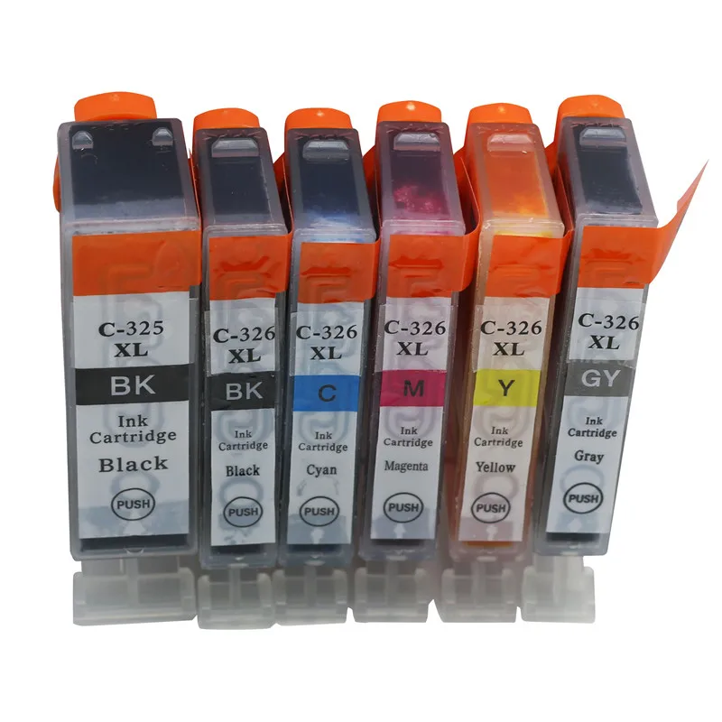 6x Ink Cartridges BCI325 325 BCI326 326 Replacement for Canon PIXUS MG5230 MG5130 MG6130 MG8130