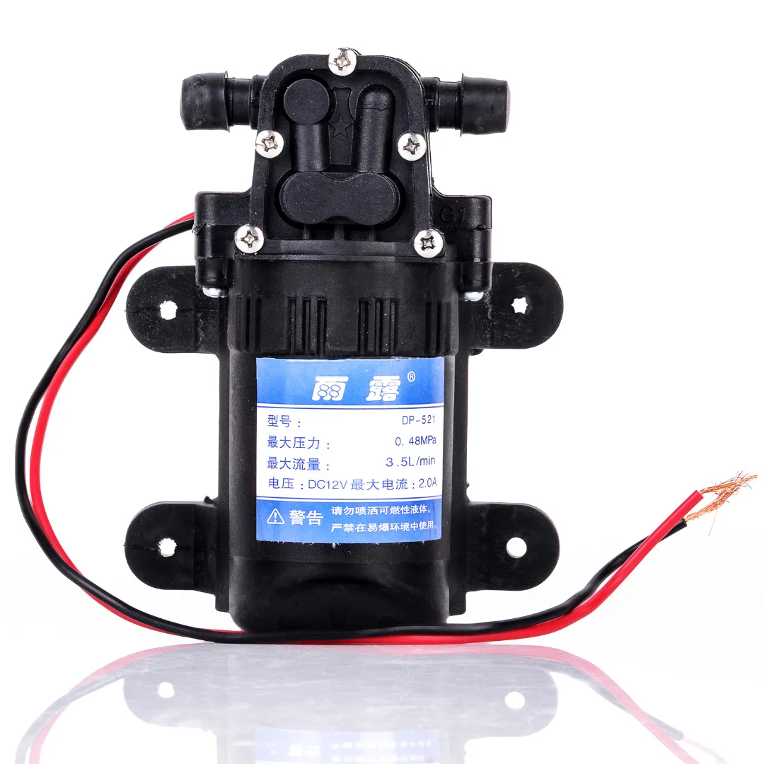 1pc DC 12V Black Water Pump 70 PSI Agricultural Electric Diaphragm Water Sprayer Pumps 3.5L / min For Garden Caravan Tool Mayitr