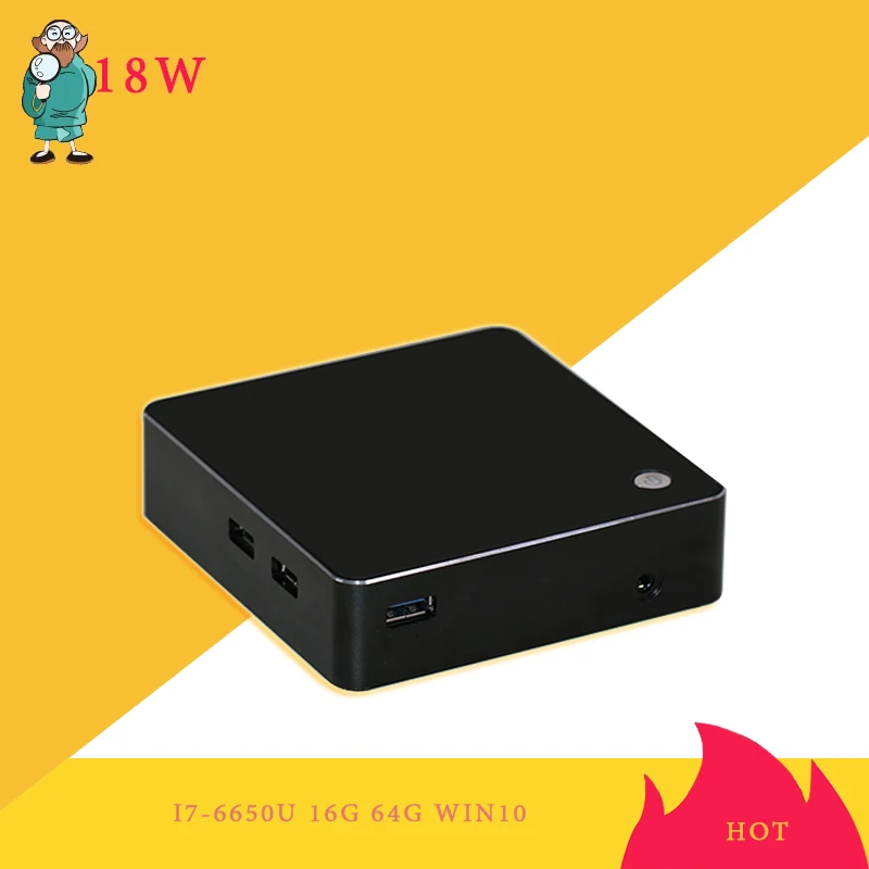 Mini pc in Pocket computer core i7 6650U 16G 64G Mini PC Windows 10 Intel