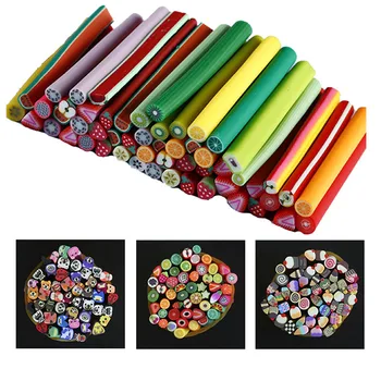

50pcs/Set DIY Slime Supplies Mini Fruit Cake Cartoon Bear Sticks Slices Toy Kids Development Educational Toys Slime Accessories