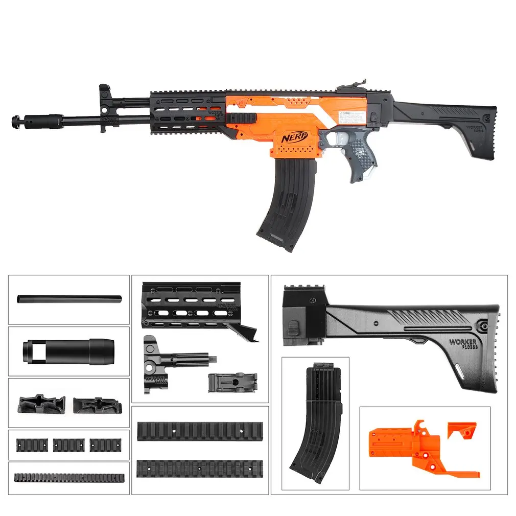 

W001-A Worker AK-12-AB Style Kits Set for Nerf N-strike Elite Stryfe Blaster Exquisite Workmanship Environmental