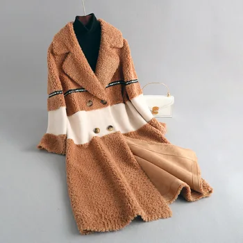 

In the fall and winter of 2020 the new fur sheep velvet coat female long coat