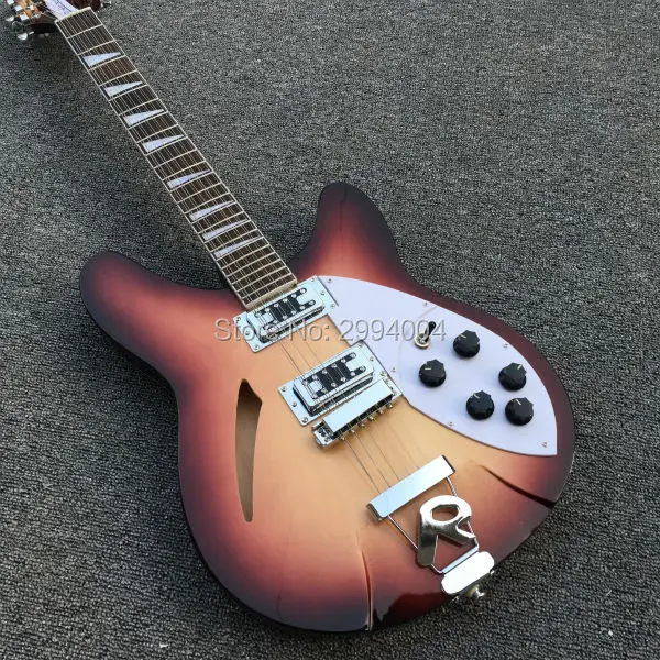 

NEW Semi Hollow body Rick 360 Electric guitar 12 strings guitar in Cherry burst color, All Color are available, Wholesale VS